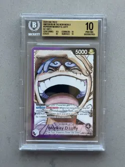 BGS 10 ~ Monkey D. Luffy Alternate Art Leader OP09-061 Gear 5 One Piece OP09 - Image 3