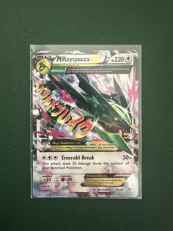 Pokemon TCG Mega M Rayquaza EX 76/108 Roaring Skies LP Condition - Image 1