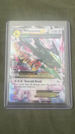 Pokemon TCG Mega M Rayquaza EX 76/108 Roaring Skies LP Condition - Image 1