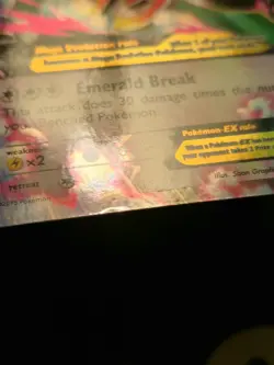 Mega Rayquaza EX Holo Ultra Rare XY Roaring Skies 76/108 LP front/MP back - Image 5