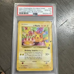 2021 POKEMON CELEBRATIONS CLASSIC COLLECTION #24 BIRTHDAY PIKACHU-HOLO PSA 10 - Image 1