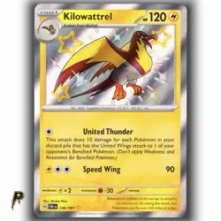 Pokemon Paldean Fates Kilowattrel 146/091 Baby Shiny Holo Rare Card NM - Image 1
