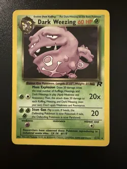 Dark Weezing Rare Pokemon Card 31/82 Team Rocket Unlimited LP - Image 1