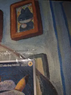 Pokemon Pikachu Card with Grey Felt Hat Van Gogh Promo, Sealed/Unopened NM - Image 3