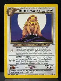 Dark Ursaring 21/105 WOTC Neo Destiny Rare Unlimited Pokemon Card MP - Image 1