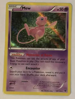 Pokemon Mew TCG Holo Rare Card 29/124 XY Fates Collide NM-LP Near Mint - Image 1