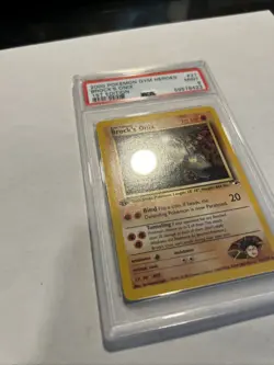 2000 Pokemon Gym Heroes 21 Brock's Onix 1st Edition PSA 9 - Image 3
