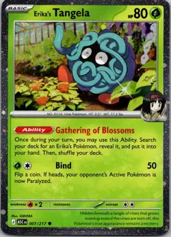 Erika's Tangela (Cosmo Holo) 007/217 Holo Miscellaneous Cards & Products Pokemon - Image 1