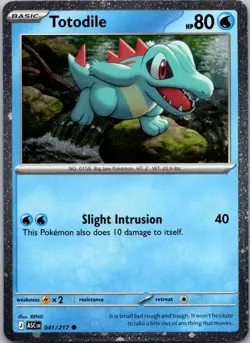 Totodile (Cosmos Holo) 041/217 Holo Miscellaneous Cards & Products Pokemon Holo - Image 1
