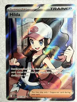 Pokemon Hilda White Flare 164/086 Full Art Card - NM PACK FRESH - Image 3