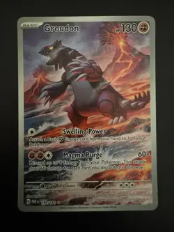 Groudon 199/182 Paradox Rift Illustration Rare Pokemon Card - Image 1