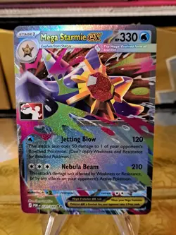 Mega Starmie Ex Holo Prize Pack Series 9 Promo Pokemon Card NM/LP 021/088 POR - Image 1