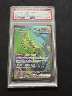 Pokemon TCG Iron Leaves EX Scarlet & Violet Temporal Forces 203/162 PSA9 - Image 1