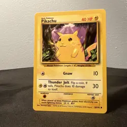Pokemon Card - Pikachu - 58/102 Base Set - One Owner 1999 RARE - Image 1