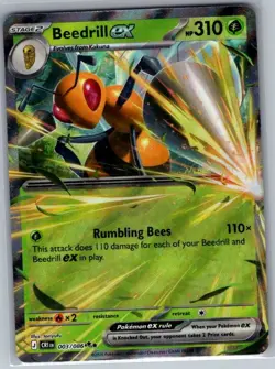 Beedrill ex 003/086 ME04: Chaos Rising - Pokemon Card - NM - Image 1