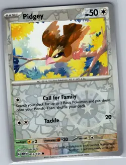 Pidgey 016/165 Reverse Holo SV: Scarlet & Violet 151 - Pokemon Card - NM - Image 1
