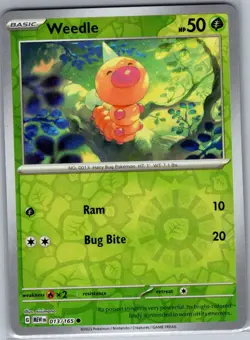Weedle 013/165 Reverse Holo SV: Scarlet & Violet 151 - Pokemon Card - NM - Image 1