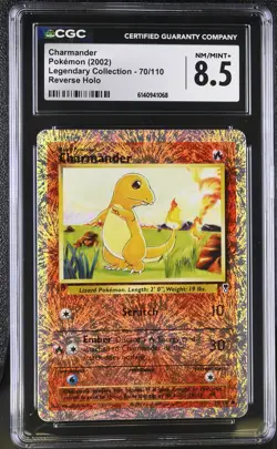 CGC 8.5 Charmander 70/110 Legendary (Collection) Reverse Holo Pokemon Card - Image 1