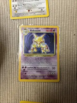 Pokemon Alakazam TCG Holo Card Base Set, 1/102 Unlimited Holo Rare, Stage 2 - Image 1