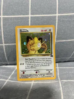 Pokemon TCG Meowth Black Star Promo Holo Rare Card #10 - Image 1