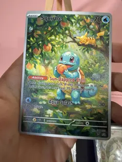 Squirtle Pikachu Oddish Card DISPLAY ART - Image 2