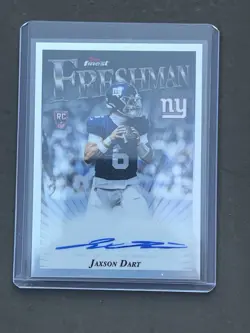2025 TOPPS FINEST NFL JAXSON DART ROOKIE FRESHMAN ON-CARD AUTO NEW YORK GIANTS - Image 1