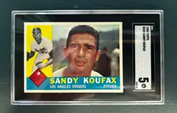 1960 Topps #343 Sandy Koufax SGC 5 Vintage HOF Baseball Card - Image 1