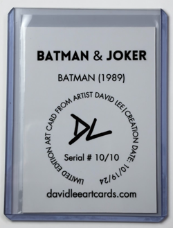 Batman & Joker Limited Edition Artist Signed "1989" Trading Card 10/10 - Image 2