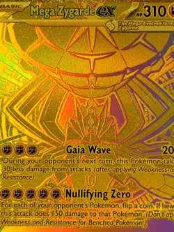 Pokemon Mega Zygarde EX Full Art Foil Card 124/088- GOLD - Perfect Order English - Image 4
