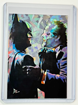 Batman & Joker Limited Edition Artist Signed "1989" Refractor Trading Card 1/1 - Image 1