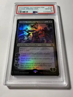 Liliana, Dreadhorde General #176 Foundations Foil PSA 10 GEM MINT - Image 1