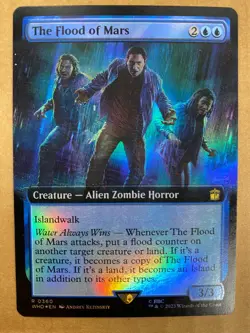 MTG 1x FOIL EXTENDED ART The Flood of Mars 360 Universes Doctor Who Magic x1 NM - Image 1