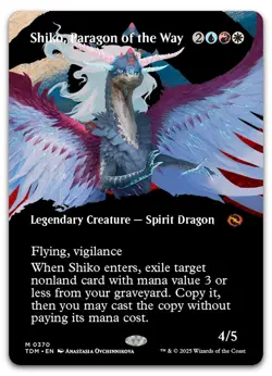 Shiko, Paragon of the Way (Borderless) #370 NM Tarkir Dragonstorm TDM Magic MTG - Image 1