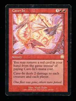 * * 1x Cave-In x1 * * Mercadian Masques MTG MP/HP Moderately to Heavily Played - Image 1