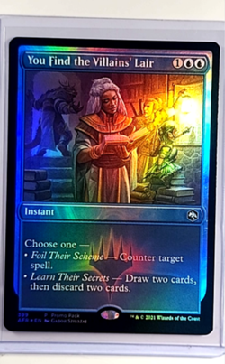 MTG Magic The Gathering Forgotten Realms Promo Foil You Find the Villains Lair - Image 1