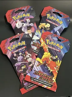 Pokemon TCG Destined Rivals Sleeved Booster Pack Factory Sealed x4 packs - Image 1