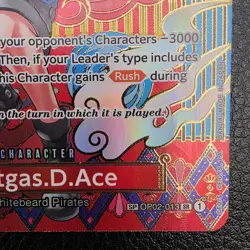 One Piece Portgas.D.Ace OP02-013 SP mosaico ENG Bandai - Two legends op08 - Image 4