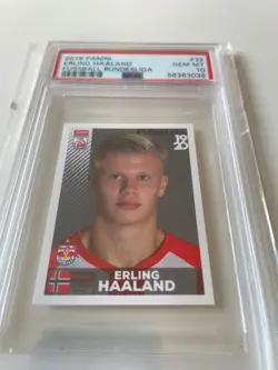 ERLING HAALAND ROOKIE Panini Fussball Bundesliga 2019 RC #32 PSA 10 - Image 2
