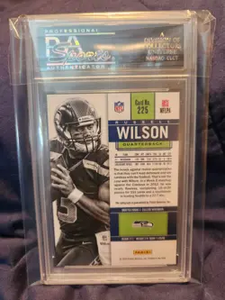 Russell Wilson 2012 Panini Contenders Blue Jersey Rookie Auto #225 PSA 10 - Image 2