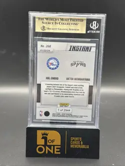 2023-24 Panini Instant # 1/2944 - BGS 10 - Victor Wembanyama RC / Joel Embiid - Image 3