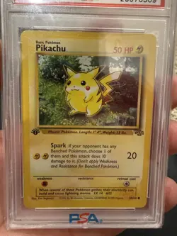 1999 POKEMON JUNGLE 1ST EDITION #60 PIKACHU PSA 9 - Image 3