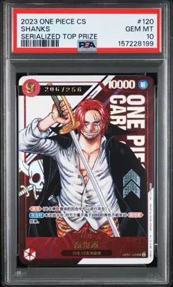 PSA 10 ONE PIECE Card 2023 Shanks Flagship Battle Prize Chinese Limited OP01-120 - Image 1
