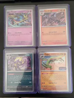 Pokemon Phantasmal Flames Stamped Pre-Release 014 015 016 017 Promo Set Holo MEP - Image 2