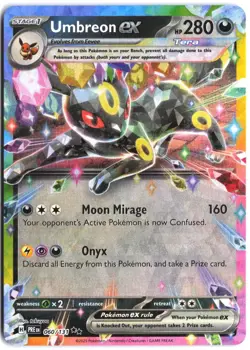 Umbreon ex 060/131 Holo Double Rare Prismatic Evolutions Pokemon NM - Image 1