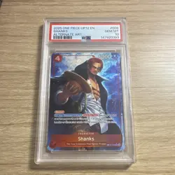 One Piece CCG Shanks OP12-008 Alt Art Foil Rare PSA 10 EN - Image 1
