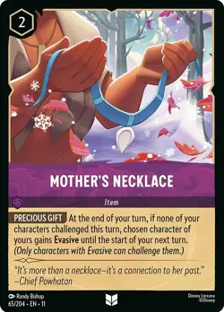 Disney Lorcana Winterspell #65/204 Mother's Necklace Uncommon - Image 1