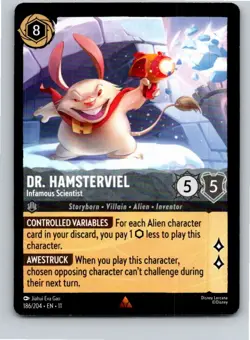 Disney Lorcana Dr. Hamsterviel - Infamous Scientist 186/204 Winterspell - Image 1