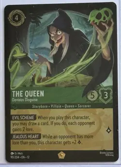 Disney Lorcana Wilds Unknown The Queen Devious Disguise 90/204 Legendary (FOIL) - Image 1