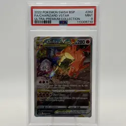 2022 Pokemon BSP FA Charizard VStar Ultra-Premium Collection SWSH262 PSA MINT 9 - Image 1