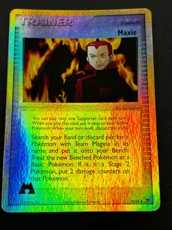 Maxie 73/95 - Team Magma vs Team Aqua Reverse Holo Pokemon Card Vintage LP - Image 1